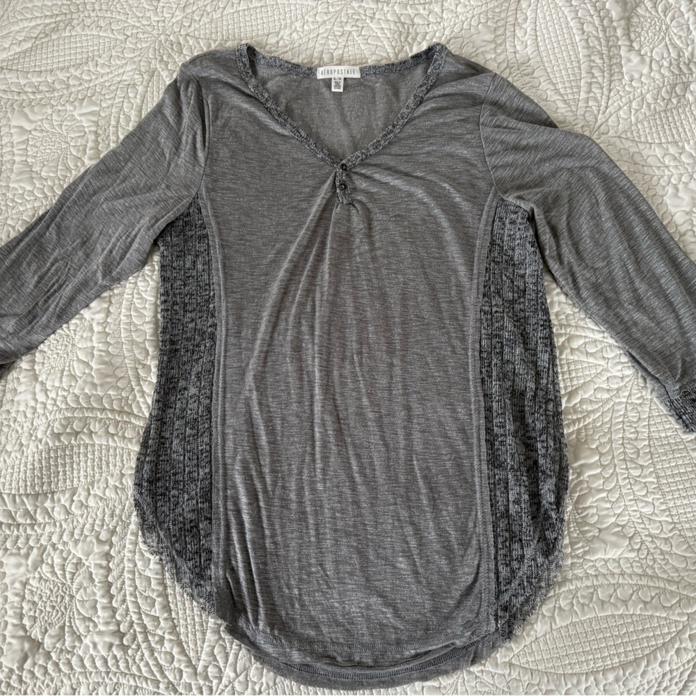 Aeropostale Heather Gray Knit Top
